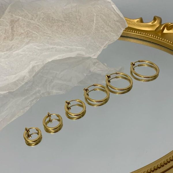 hoop & huggie no pierced ears simple stainless steel ear clip for women girls smooth circle earrings jewelry accessories, Golden;silver
hoop & huggie no pierced ears simple stainless steel ear clip for women girls smooth circle earrings jewelry accessories, Golden;silver