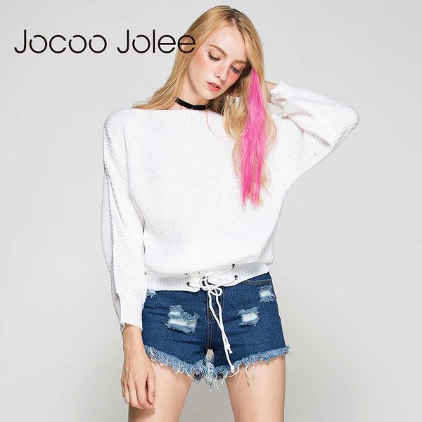 jocoo jolee black lace up knitted pullover sweater women elastic long sleeve jumper casual autumn winter knitting pullovers 210619, White;black
jocoo jolee black lace up knitted pullover sweater women elastic long sleeve jumper casual autumn winter knitting pullovers 210619, White;black