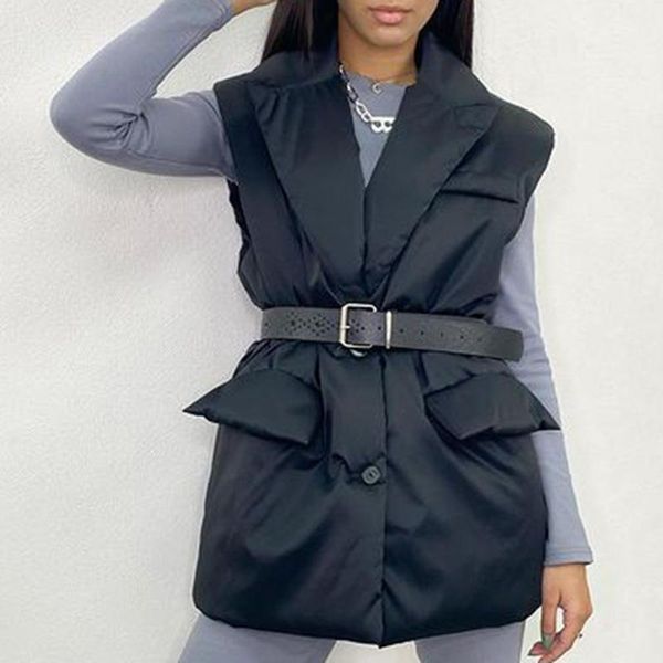 women's vests fandy lokar spring turn down collar women fashion tie belt waist coats elegant single breasted female ladies, Black;white
women's vests fandy lokar spring turn down collar women fashion tie belt waist coats elegant single breasted female ladies, Black;white