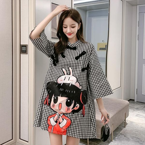 brand dress summer womens tanks plus size 2xl vintage clothes kawaii vestidos short sleeves grid character black clothing, White
brand dress summer womens tanks plus size 2xl vintage clothes kawaii vestidos short sleeves grid character black clothing, White