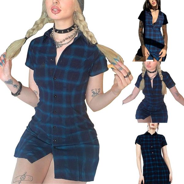 casual dresses women\u2021s short sleeve dress,ladies fashion plaid lapel single-breasted slim fit dress, Black;gray
casual dresses women\u2021s short sleeve dress,ladies fashion plaid lapel single-breasted slim fit dress, Black;gray