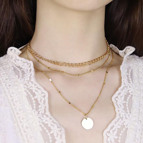 chokers fashion multilayer clavicle chain short necklace pendant sweater female dot three layer hip hop punk, Golden;silver
chokers fashion multilayer clavicle chain short necklace pendant sweater female dot three layer hip hop punk, Golden;silver