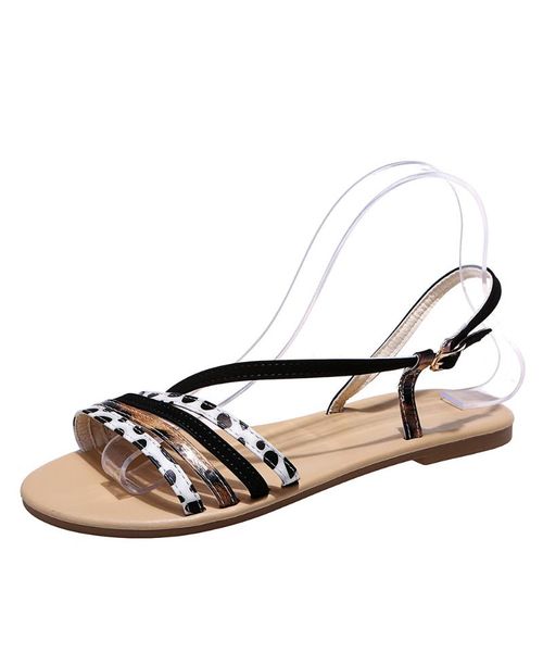 sandals 2021 summer women's toe roman strap buckle large size 35-44 shoes, Black 
sandals 2021 summer women's toe roman strap buckle large size 35-44 shoes, Black