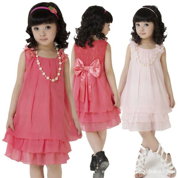 girl's dresses cn summer 3-7 year old girl dress bow decoration red chiffon cake necklace, Red;yellow
girl's dresses cn summer 3-7 year old girl dress bow decoration red chiffon cake necklace, Red;yellow
