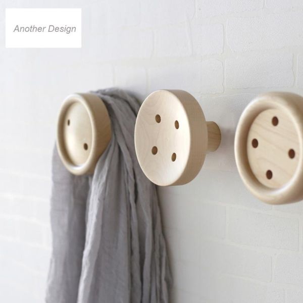 hangers & racks button wall hooks for clothes key storage beige solid wood home decor rails
hangers & racks button wall hooks for clothes key storage beige solid wood home decor rails