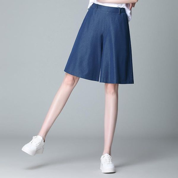 women's shorts solid elastic high waist knee length wide leg loose women cool tencel office ladies ice silk summer thin 2021, White;black
women's shorts solid elastic high waist knee length wide leg loose women cool tencel office ladies ice silk summer thin 2021, White;black