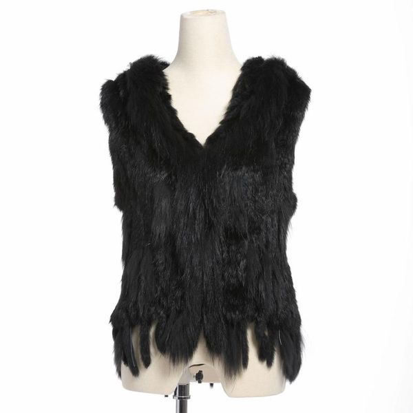 women's fur & faux zy88008 real knitting women winter with tassels raccoon trimming collar hooded vest waistcoat gilet, Black
women's fur & faux zy88008 real knitting women winter with tassels raccoon trimming collar hooded vest waistcoat gilet, Black