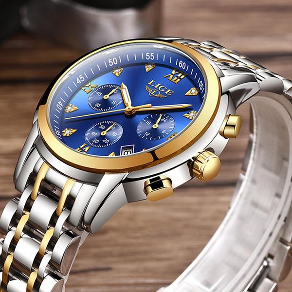 wristwatches lige mens watches chronograph fashion watch men business waterproof full steel quartz relogio masculino, Slivery;brown
wristwatches lige mens watches chronograph fashion watch men business waterproof full steel quartz relogio masculino, Slivery;brown