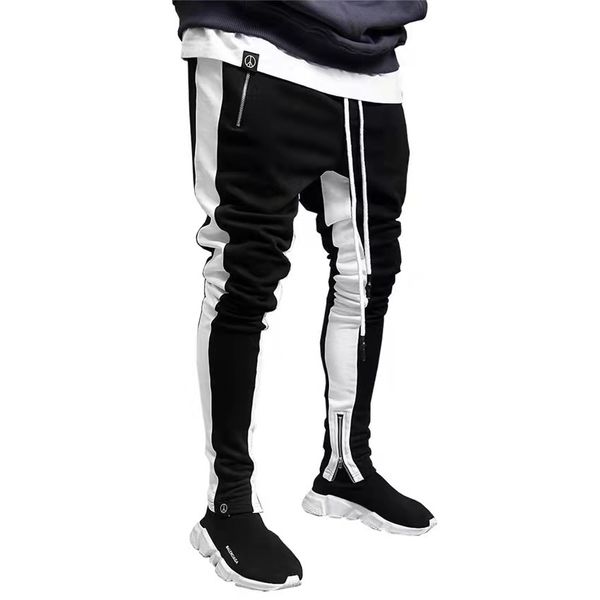2021 spring and autumn new feet zipper men'scollage running pants pocket jogging pure cotton material fine technology, Black
2021 spring and autumn new feet zipper men'scollage running pants pocket jogging pure cotton material fine technology, Black