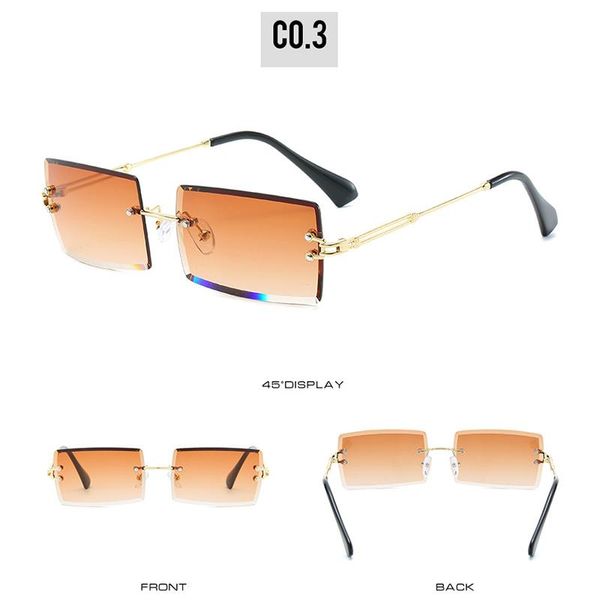 frameless square sunglasses fashion side cut female women outdoor ty66, White;black
frameless square sunglasses fashion side cut female women outdoor ty66, White;black