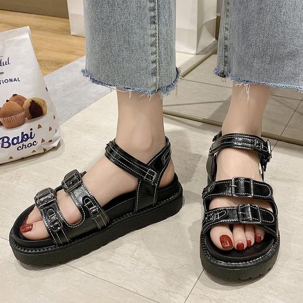 sandals rimocy double buckle platform women 2021 rubber thick bottom sport woman ankle strap flat heel beach shoes lady, Black
sandals rimocy double buckle platform women 2021 rubber thick bottom sport woman ankle strap flat heel beach shoes lady, Black