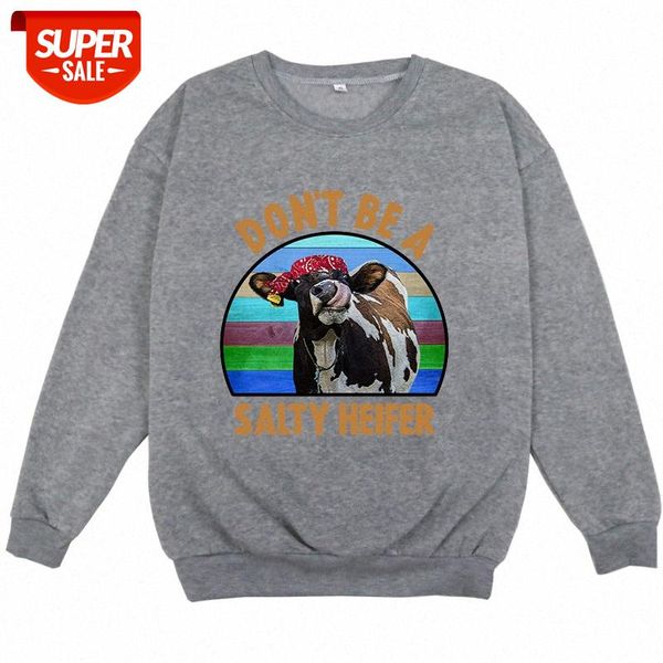 don't be a salty heifer printed round neck sweatshirt sportswear casual wear #od9i, Black
don't be a salty heifer printed round neck sweatshirt sportswear casual wear #od9i, Black