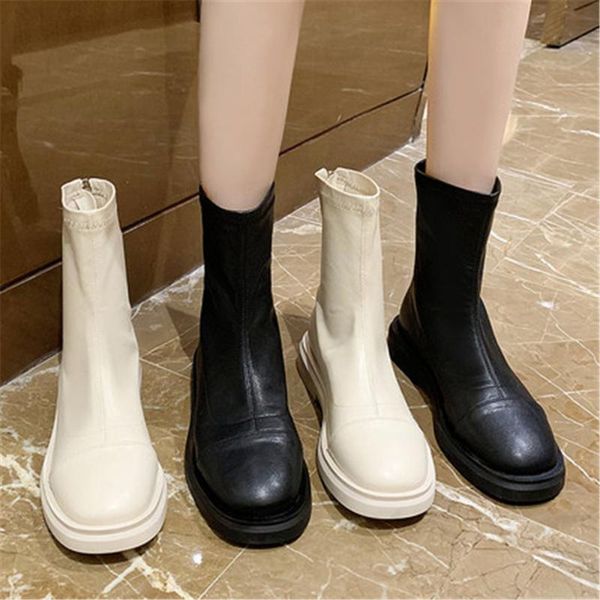 boots fashion women spring 2021 elegant white back zip ankle leather black ladies short tube low heel
boots fashion women spring 2021 elegant white back zip ankle leather black ladies short tube low heel