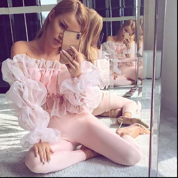 off shoulder womens blouses crop holiday casual party puff sleeve blouse pink clothes, White
off shoulder womens blouses crop holiday casual party puff sleeve blouse pink clothes, White