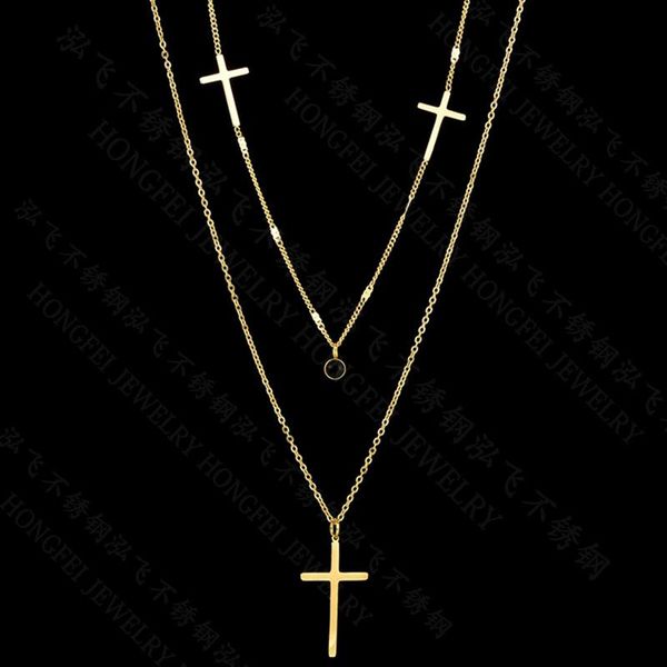 pendant necklaces 10 piece wholesale price double stainless steel chain cross pendants necklace for women trendy jewlery, Silver
pendant necklaces 10 piece wholesale price double stainless steel chain cross pendants necklace for women trendy jewlery, Silver