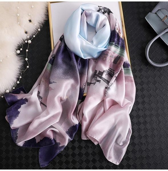 scarves 2021 women scarf summer silk shawls lady wraps soft gift shawl beach hijab female echarpe designer, Blue;gray
scarves 2021 women scarf summer silk shawls lady wraps soft gift shawl beach hijab female echarpe designer, Blue;gray