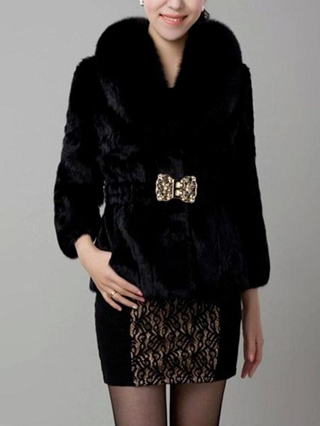 women's fur & faux fashion short coat winter jacket 2021 fall warm imitation hair korean style loose collar women coats, Black
women's fur & faux fashion short coat winter jacket 2021 fall warm imitation hair korean style loose collar women coats, Black