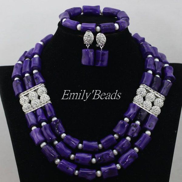 earrings & necklace latest purple coral beads nigerian wedding african costume bridal jewelry sets christmas gift cj486, Silver
earrings & necklace latest purple coral beads nigerian wedding african costume bridal jewelry sets christmas gift cj486, Silver