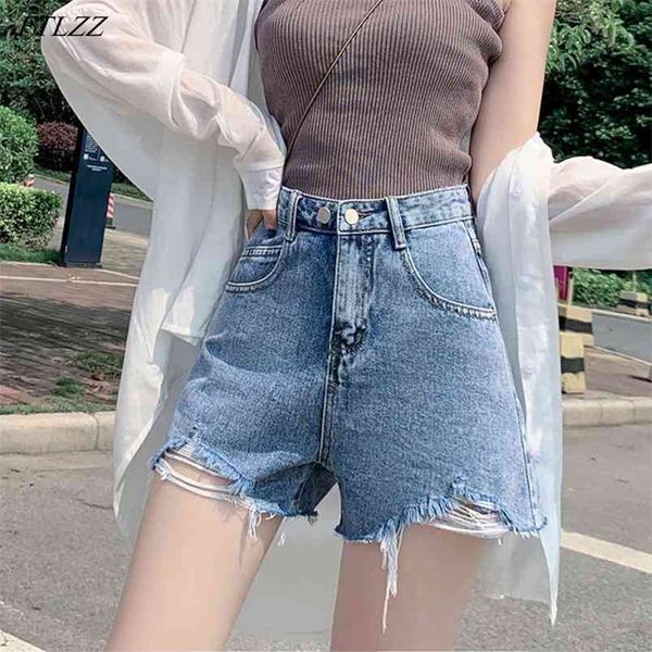 summer women retro loose hole blue denim shorts casual female wide leg solid color frayed black jeans 210430, White;black
summer women retro loose hole blue denim shorts casual female wide leg solid color frayed black jeans 210430, White;black
