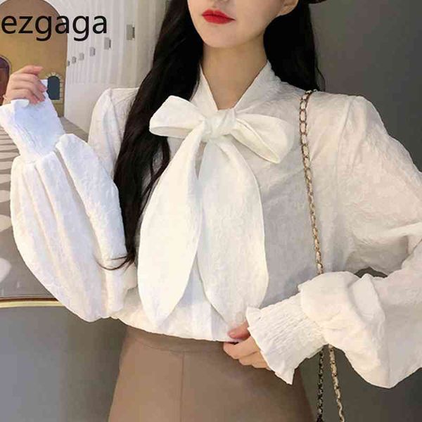 ezgaga korean fashion office lady shirts spring bowknot long sleeve chic loose vintage elegant women blouse all-match 210430, White
ezgaga korean fashion office lady shirts spring bowknot long sleeve chic loose vintage elegant women blouse all-match 210430, White