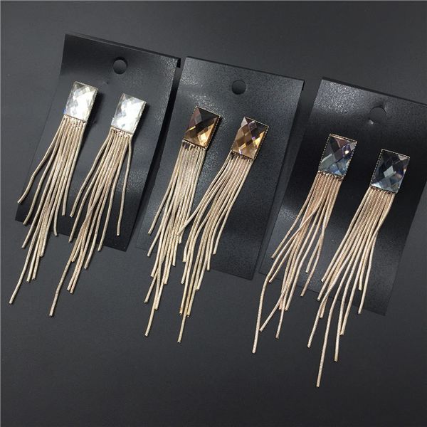 fashion trend new women's earrings exquisite tassel diamond long earrings entity, Silver
fashion trend new women's earrings exquisite tassel diamond long earrings entity, Silver