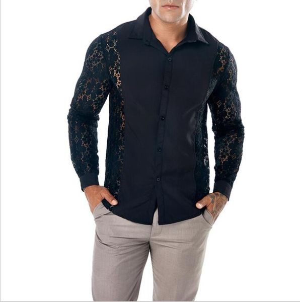 men's casual shirts european and american shirt fashion fit arm full lace solid color unique design long-sleeved lapel, White;black
men's casual shirts european and american shirt fashion fit arm full lace solid color unique design long-sleeved lapel, White;black