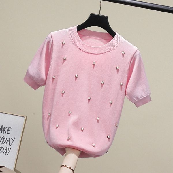women's sweaters korean style fashion pearl ice silk knitted pullover summer thin short sleeve o-neck puff white black pink s
women's sweaters korean style fashion pearl ice silk knitted pullover summer thin short sleeve o-neck puff white black pink s