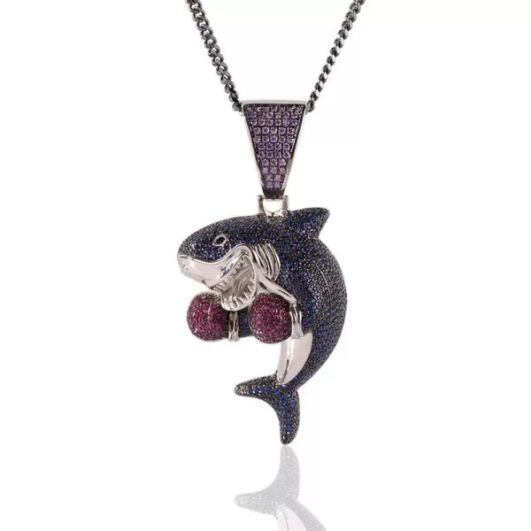 iced out boxing shark pendant necklace fashion mens hip hop jewelry gold silver cuban chain necklaces
iced out boxing shark pendant necklace fashion mens hip hop jewelry gold silver cuban chain necklaces