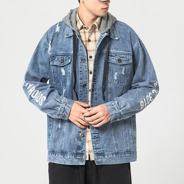 men's jackets men hooded denim jacket 2021 brand jean hip hop spring autumn streetwear fashion coat young mens clothing, Black;brown
men's jackets men hooded denim jacket 2021 brand jean hip hop spring autumn streetwear fashion coat young mens clothing, Black;brown