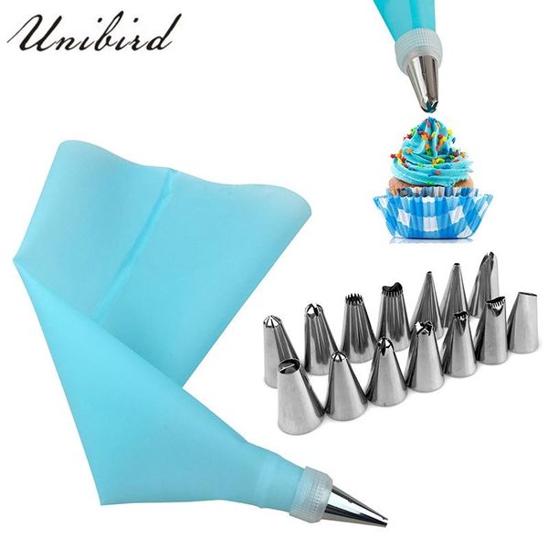 baking & pastry tools unibird 16pcs/set cake decorating tips reusable piping bag+stainless steel nozzle set with converter icing tubes
baking & pastry tools unibird 16pcs/set cake decorating tips reusable piping bag+stainless steel nozzle set with converter icing tubes
