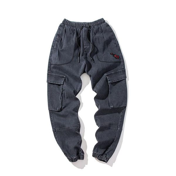 men's pants fall loose jeans trend overalls fat plus size harlan casual trousers men fashion cargo, Black
men's pants fall loose jeans trend overalls fat plus size harlan casual trousers men fashion cargo, Black