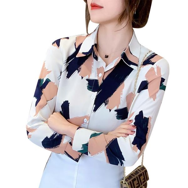 women's blouses & shirts vintage blouse women printed lady female loose 2021 spring long sleeve korean fashion chiffon 661g, White
women's blouses & shirts vintage blouse women printed lady female loose 2021 spring long sleeve korean fashion chiffon 661g, White