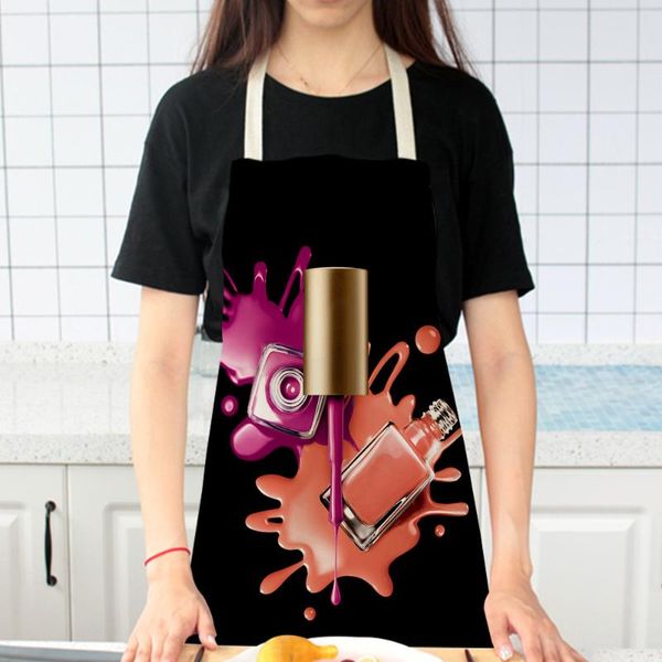 aprons lipstick perfume printed linen black kitchen apron woman work dress colorful geometry custom cooking baking accessories
aprons lipstick perfume printed linen black kitchen apron woman work dress colorful geometry custom cooking baking accessories