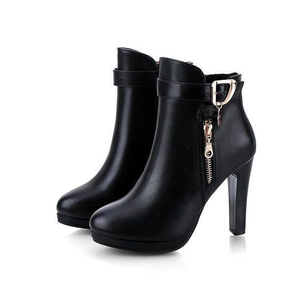 boots women snow 2021 warm plush winter high heel short fashion lady leather shoes round toe lace-up zipper botas muje, Black
boots women snow 2021 warm plush winter high heel short fashion lady leather shoes round toe lace-up zipper botas muje, Black