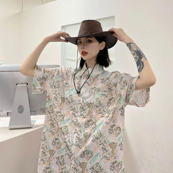 women's blouses & shirts shirt female 2021 summer loose retro floral full print short-sleeved holiday style casual blouse, White
women's blouses & shirts shirt female 2021 summer loose retro floral full print short-sleeved holiday style casual blouse, White