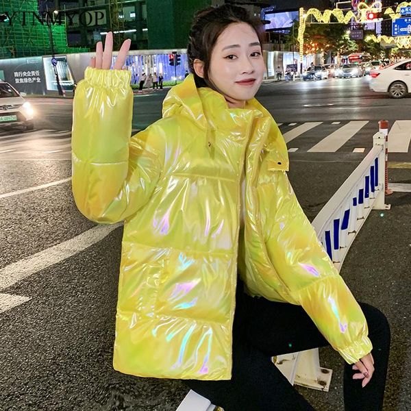 women's down & parkas ytnmyop glossy hooded women 2021 students fashion jackets snow warm slim short windproof coats outerwear clothing, Black
women's down & parkas ytnmyop glossy hooded women 2021 students fashion jackets snow warm slim short windproof coats outerwear clothing, Black