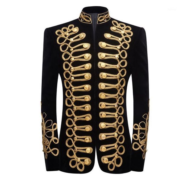 men's jackets gold embroidery black velvet court jacket coat men stylish blazer nightclub male singer host stage costume studio wear, Black;brown
men's jackets gold embroidery black velvet court jacket coat men stylish blazer nightclub male singer host stage costume studio wear, Black;brown