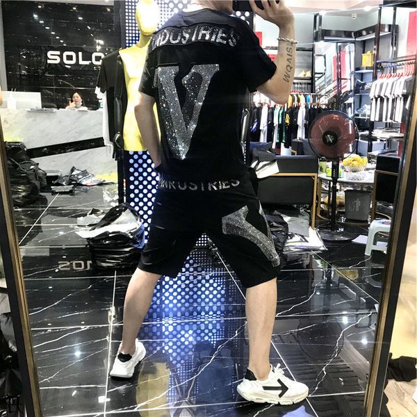 men's tracksuits roupa de seda gelo para homens, calções manga curta verão da moda coreana estudantes u5x4, Gray
men's tracksuits roupa de seda gelo para homens, calções manga curta verão da moda coreana estudantes u5x4, Gray