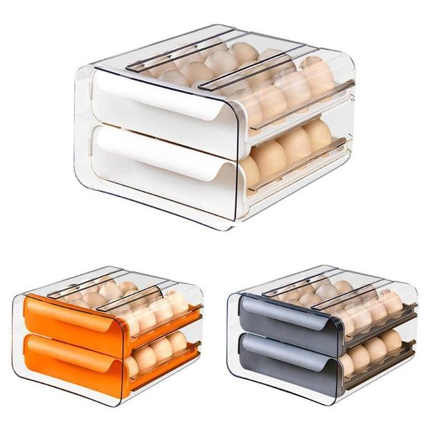 storage bottles & jars household egg box drawer-type refrigerator plastic transparent 32 grid double layer tray
storage bottles & jars household egg box drawer-type refrigerator plastic transparent 32 grid double layer tray
