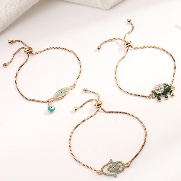charm bracelets lucky evil's eye charms for women boho hamsa hand elephant pendant bangle men enamel blue eyes pulseira amulet jewelry, Golden;silver
charm bracelets lucky evil's eye charms for women boho hamsa hand elephant pendant bangle men enamel blue eyes pulseira amulet jewelry, Golden;silver