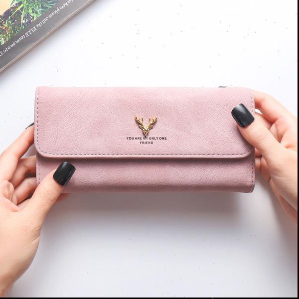 women wallet phone female purse card holder feminima bolsa vintage antlers leather money bag clutch long scrub, Red;black 
women wallet phone female purse card holder feminima bolsa vintage antlers leather money bag clutch long scrub, Red;black