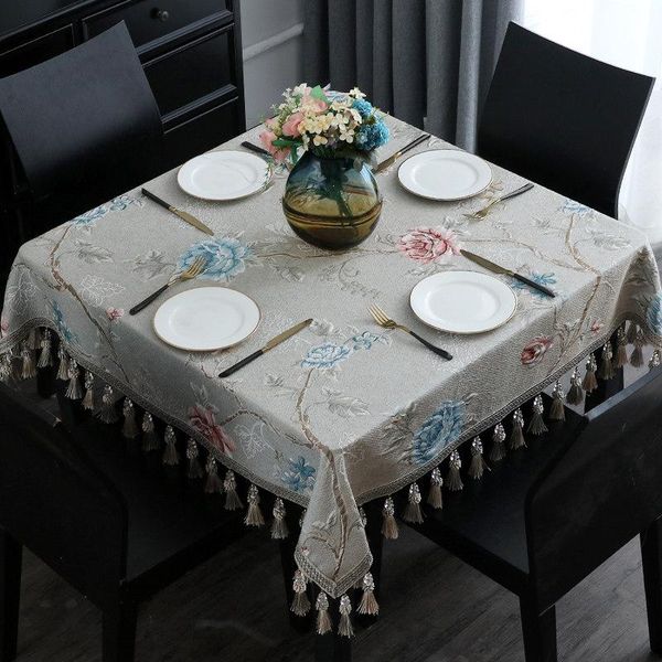 chinese-style 3d jacquard flower embroidered tablecloth square dining tea coffee table cover party tassel luxury dustproof cloth
chinese-style 3d jacquard flower embroidered tablecloth square dining tea coffee table cover party tassel luxury dustproof cloth