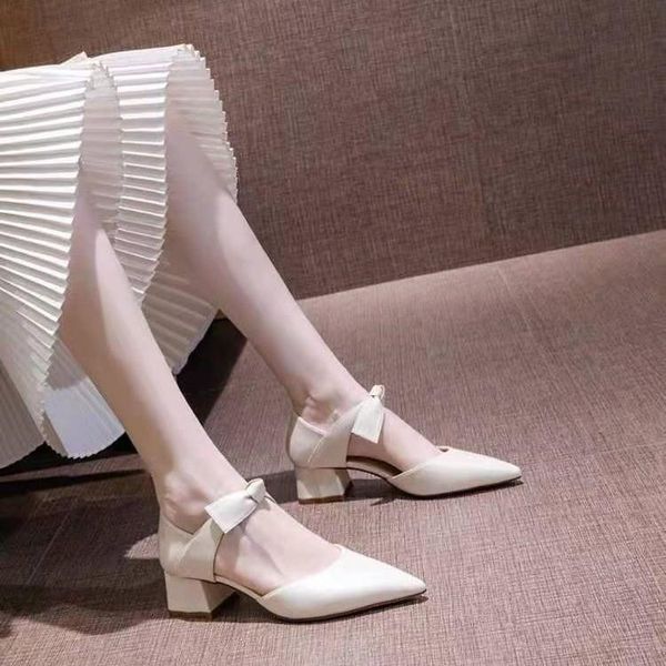 sandals pointed high heel women thick 2021 summer style baotou bow knot 5cm temperament medium shoes, Black
sandals pointed high heel women thick 2021 summer style baotou bow knot 5cm temperament medium shoes, Black