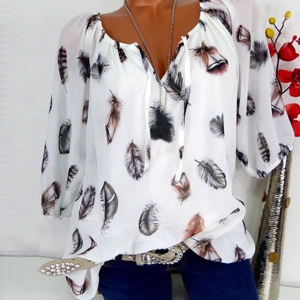 5xl plus large size women chiffon blouses summer feather print loose shirt female v neck half sleeve chiffon shirt pullover x0521, White
5xl plus large size women chiffon blouses summer feather print loose shirt female v neck half sleeve chiffon shirt pullover x0521, White