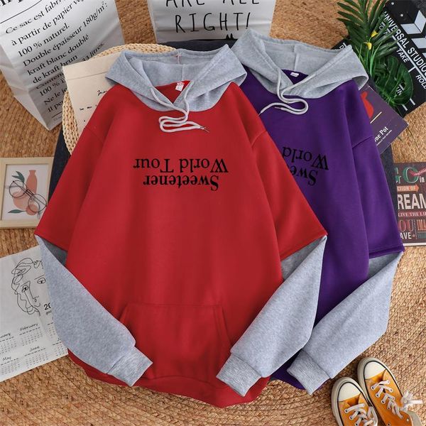men's hoodies & sweatshirts fall winter men women spell color patchwork sweetener world tour print letter pullover casual harajuku flee, Black
men's hoodies & sweatshirts fall winter men women spell color patchwork sweetener world tour print letter pullover casual harajuku flee, Black