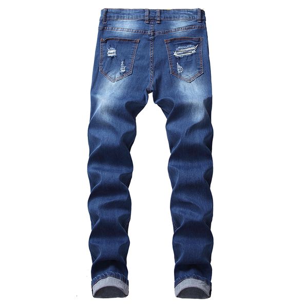 men's jeans gersri male biker hole denim pencil pants mens high street long destroy slim trousers motorcycle for homk, Blue
men's jeans gersri male biker hole denim pencil pants mens high street long destroy slim trousers motorcycle for homk, Blue