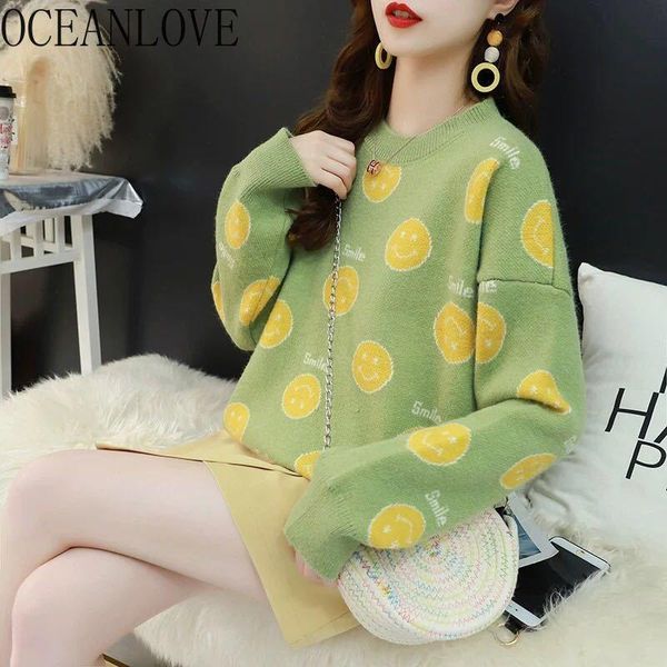 women's sweaters oceanlove print sweet women sweater 2021 autumn winter clothes o neck sueter mujer korean fashion casual loose pullove, White;black
women's sweaters oceanlove print sweet women sweater 2021 autumn winter clothes o neck sueter mujer korean fashion casual loose pullove, White;black