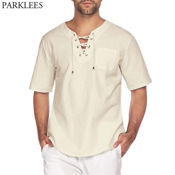 summer short sleeve linen shirts men fashion lace up casual beach mens lightweight breathable blouse chemise homme men's, White;black
summer short sleeve linen shirts men fashion lace up casual beach mens lightweight breathable blouse chemise homme men's, White;black