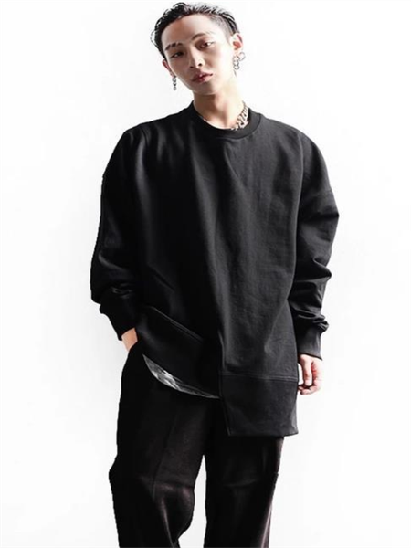 men's hoodies & sweatshirts long sleeve hoodie spring and autumn personality asymmetric design fashion men loose large size, Black
men's hoodies & sweatshirts long sleeve hoodie spring and autumn personality asymmetric design fashion men loose large size, Black