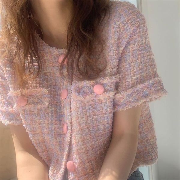 women's jackets cbafu summer korean casual tweed jacket women short sleeve elegant coat office lady outwear crop chic runway n252, Black;brown
women's jackets cbafu summer korean casual tweed jacket women short sleeve elegant coat office lady outwear crop chic runway n252, Black;brown